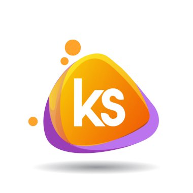 renkli vektör logo harfleri ks ile