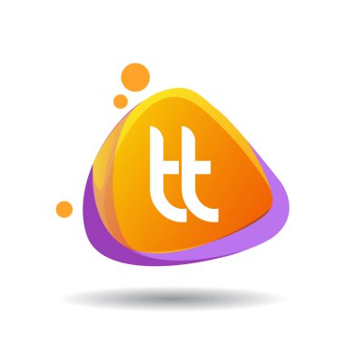 renkli vektör çizim, alfabe harfleri tt