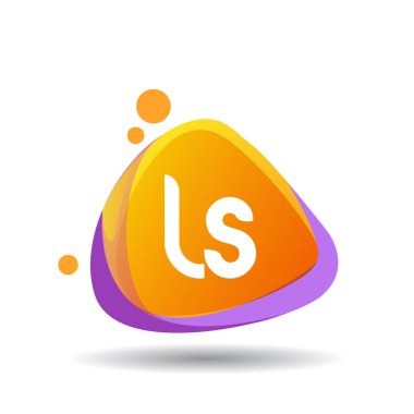 renkli vektör logo harf ls ile