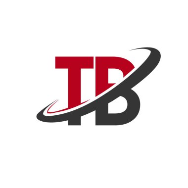 Kırmızı ve siyah alfabesi harfleri tb basit vektör çizim