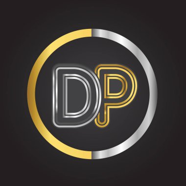 dp vektör çizim altın harfler