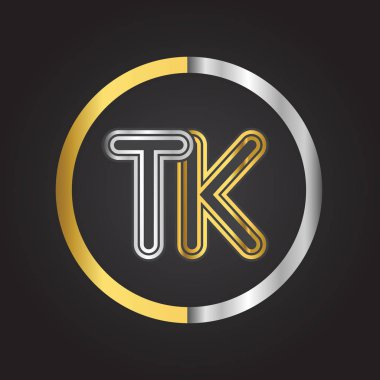 Altın harfler tk vektör çizim