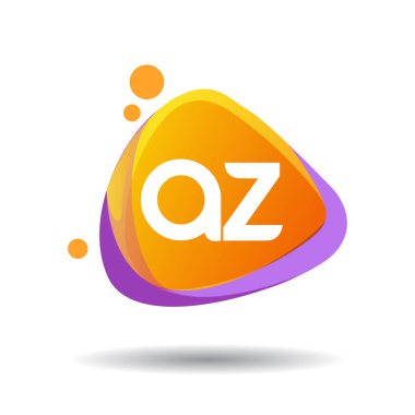 Renkli vektör logo ile az mektuplar