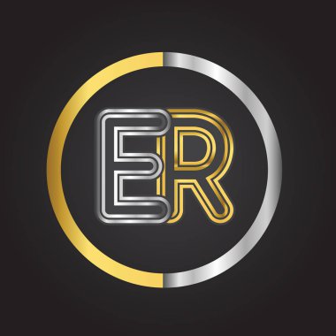 Altın harfler illüstrasyon vektör er