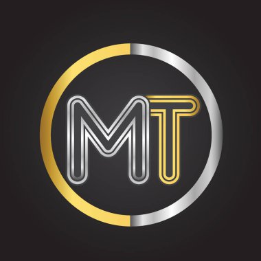 Altın harfler mt vektör çizim