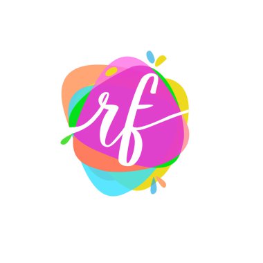 Renkli vektör logo ile rf mektuplar