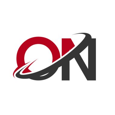 Kırmızı ve siyah harfler üzerinde vektör çizim