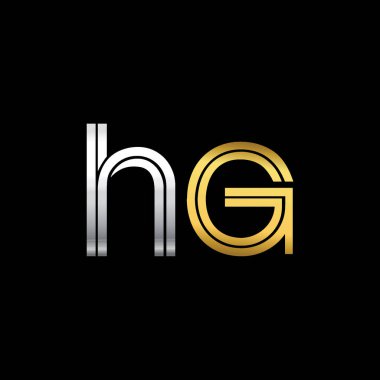 HG harfler ilk logo kimlik illüstrasyon