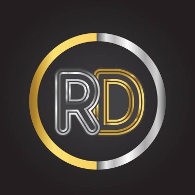 Altın harfler rd vektör çizim