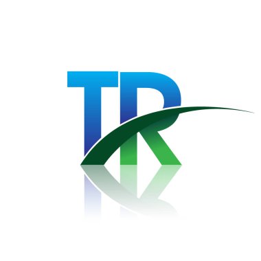 mavi ve yeşil vektör çizim tr mektuplar