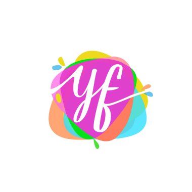 renkli vektör logo harfleri yf ile