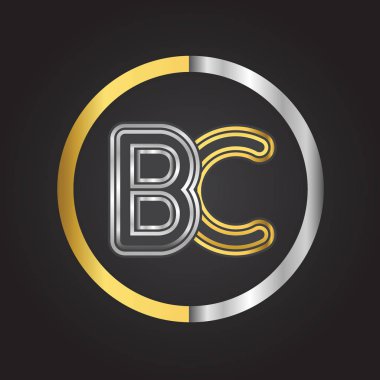 M.ö. mektup ilk logo kimlik illüstrasyon