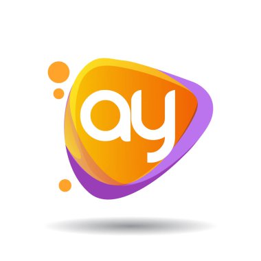 Renkli vektör logo harfleri ay ile