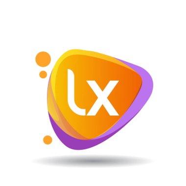 renkli vektör logo harfleri lx ile