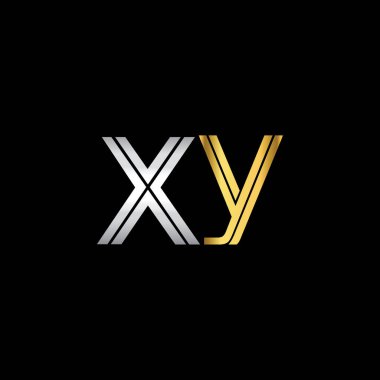 XY harfler ilk logo kimlik illüstrasyon