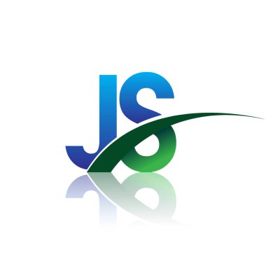 mavi ve yeşil harfler js vektör çizim