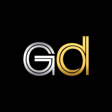 GD harfler ilk logo kimlik illüstrasyon