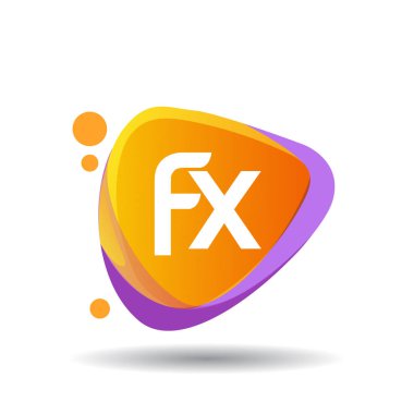 fx renkli vektör logo ile harfler