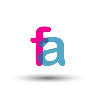 renkli vektör logo harfleri fa ile