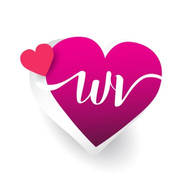 vektör logo ile wv mektuplar