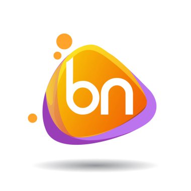 renkli vektör logo harfleri bn ile