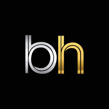 BH harfler ilk logo kimlik illüstrasyon