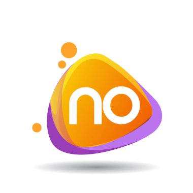 Renkli vektör logo ile Hayır harfler