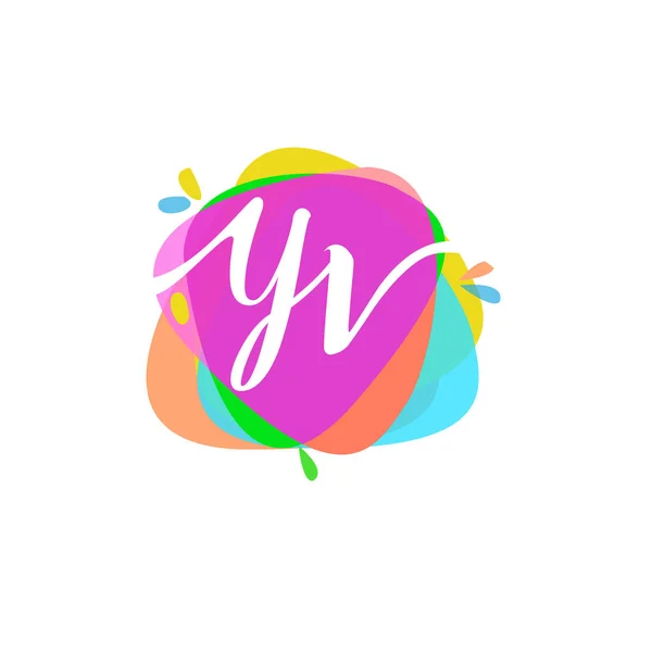 Logotype Vectoriel Coloré Avec Des Lettres — Image vectorielle