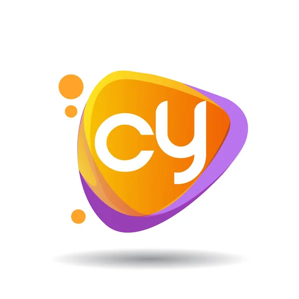 Logotipo Vectorial Colorido Con Letras Cyc — Vector de stock