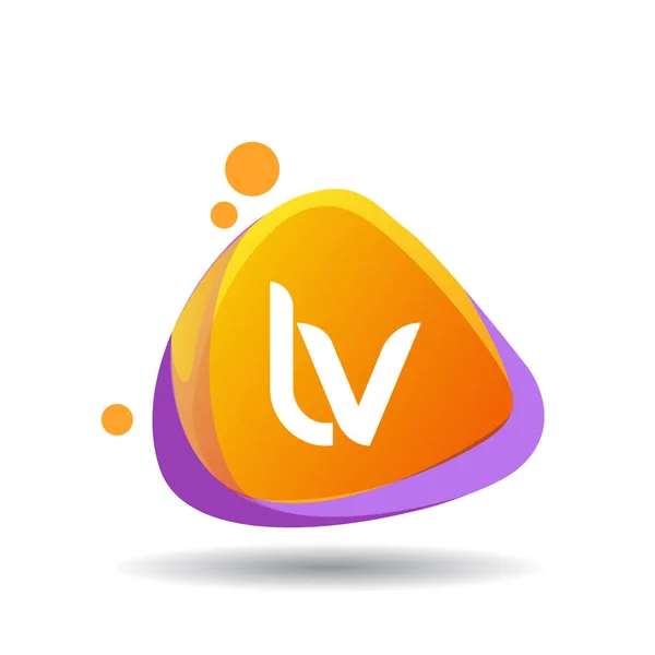 Logotipo Vector Colorido Con Letras — Vector de stock