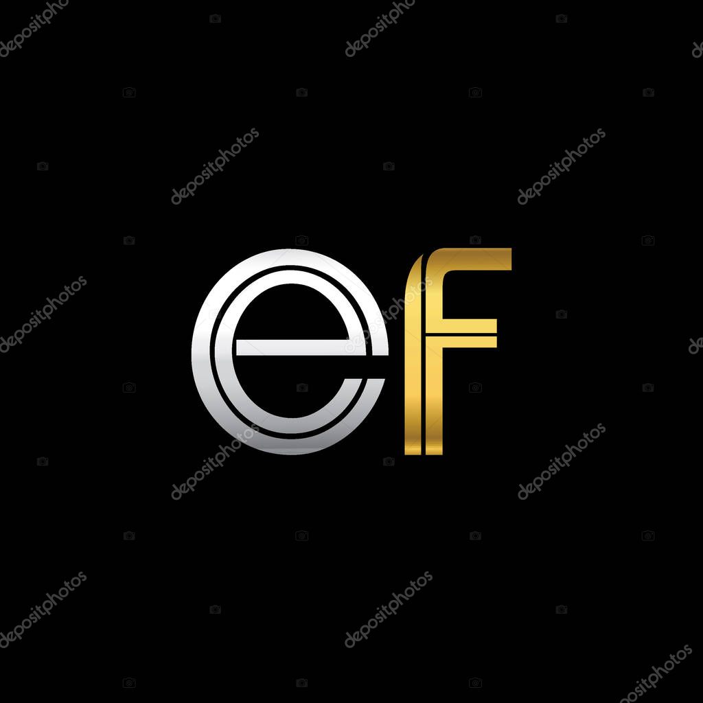 Ef  letters initial logo identity illustration