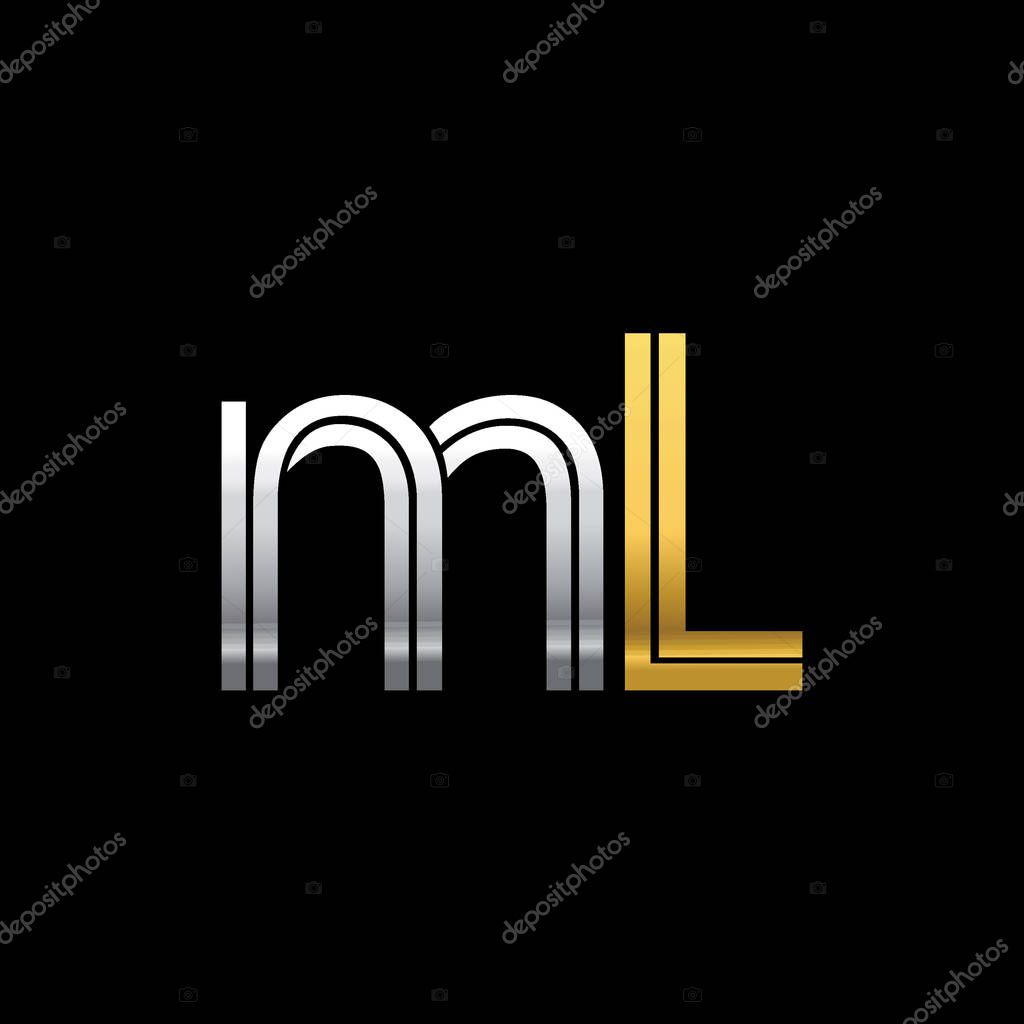Ml letters initial logo identity illustration
