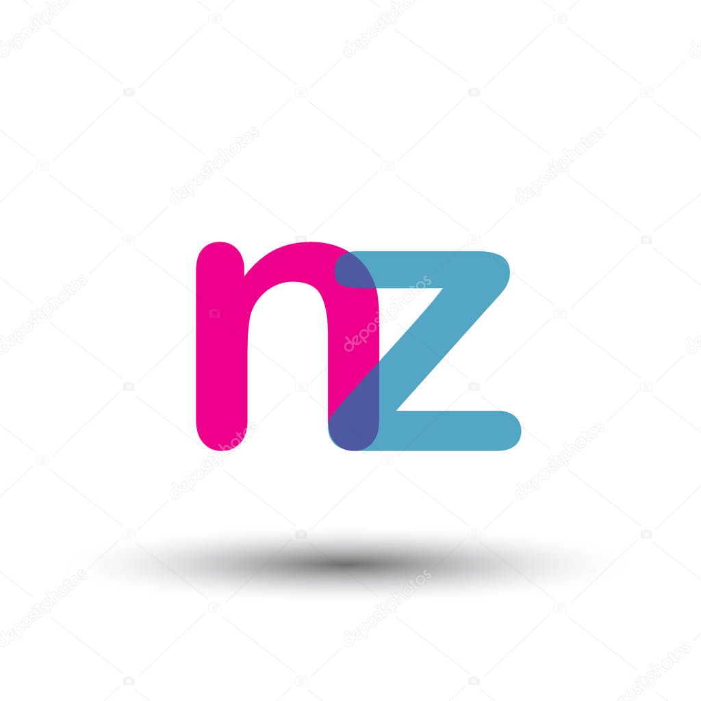 nz letters initial logo identity illustration