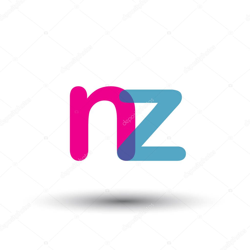 Nz letters initial logo identity illustration