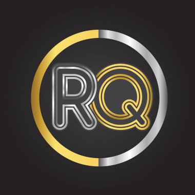 Altın harfler rq vektör çizim