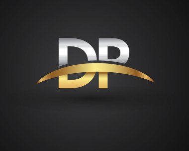  DP harfler ilk logo kimlik illüstrasyon