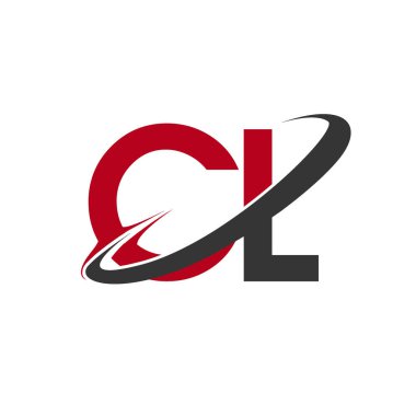 CL harfler ilk logo kimlik illüstrasyon