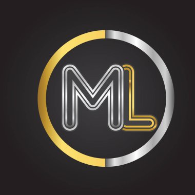 Altın harfler ml vektör çizim