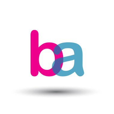 renkli vektör harfler ba