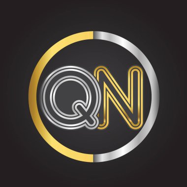 Altın harfler qn vektör çizim