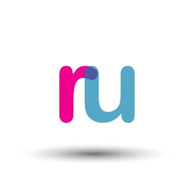 ru vektör logo ile harfler