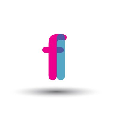 renkli vektör logo harfleri fl ile