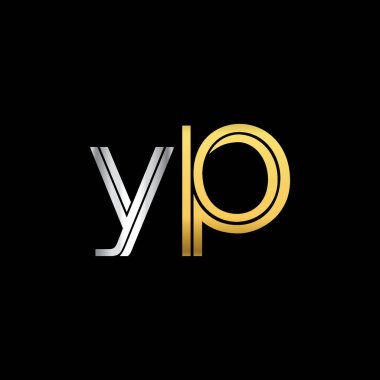 YP harfler ilk logo kimlik illüstrasyon