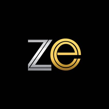 Ze harfler ilk logo kimlik illüstrasyon