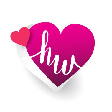 hw vektör logo ile harfler