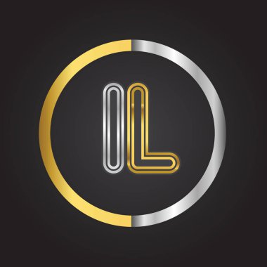 Il harfler ilk logo kimlik illüstrasyon