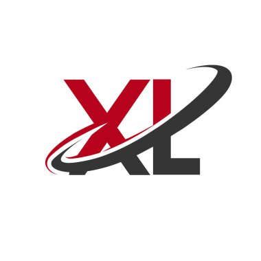 Kırmızı ve siyah vektör çizim xl mektuplar