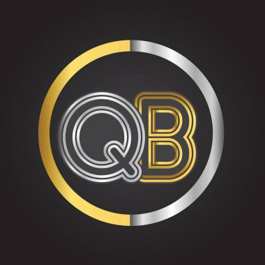 Altın harfler qb vektör çizim