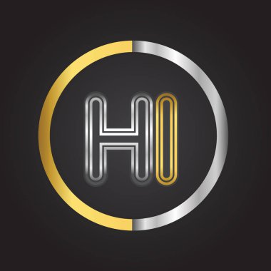 Merhaba harf logo kimlik resimde ilk