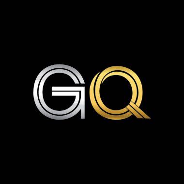 gq vektör çizim gümüş ve altın harfler